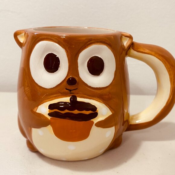 NEW 3-D Squirrel With Acorn Mug Boston Warehouse 2014 Harvest Friends - Picture 1 of 6